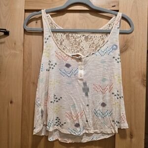 2000's Vintage PacSun Kirra Lace Back Crop Top coquette indie festival